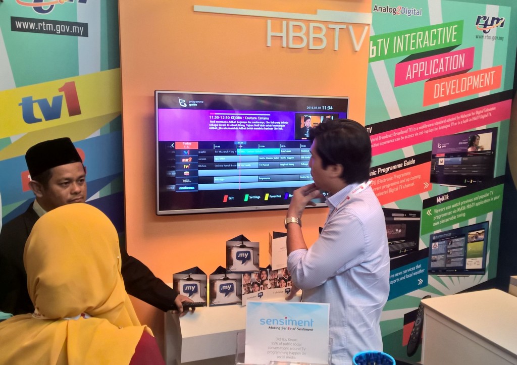 RTM Superteks HbbTV application shown in ABU Digital Broadcasting Symposium 2016